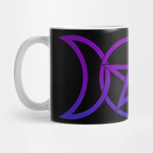 Triple Moon Goddess Purple to blue Mug